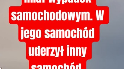 Czarnek miał wypadek samochodowy.