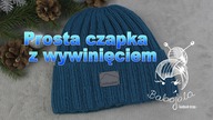 Łatwa czapka na drutach, ściągaczem 2x 2.  Jak ładnie zamknąć oczka.