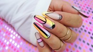 geometric ombre colorful nails / Allepaznokcie