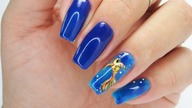 Little Gold Fish nails art tutorial / Cuccio