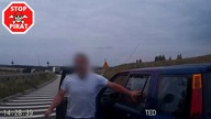 Pojawił się znikąd i wyskoczył z Hondy.  STOP PIRAT