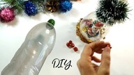 Pomysł, jak z plastikowych butelek zrobić kule śnieżne na święta Recykling DIY Dekoracja świąteczna