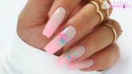 Summer pink ombre nails art tutorial / Gabrielle Nails Charbonne