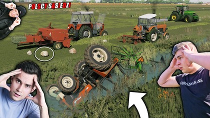 KOLIZ WJECHAŁ MOIM URSUSEM DO ROWU ZNISZCZYŁ MI CIĄGNIK KAMIENIE NA ŁĄCEPOLSCY SĄSIEDZI S2152