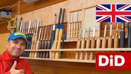 E09.  A large, wooden hanging cabinet for lathe chisels