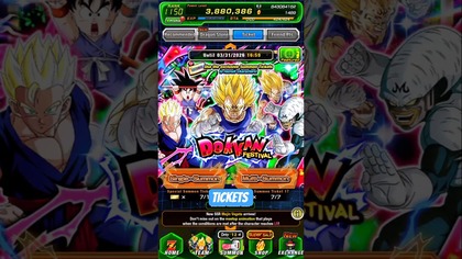 tickets summon majin vegeta