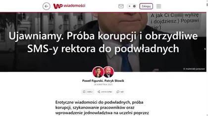 Próba korupcji i obrzydliwe SMS-y rektora do podwładnych mp4 686x432