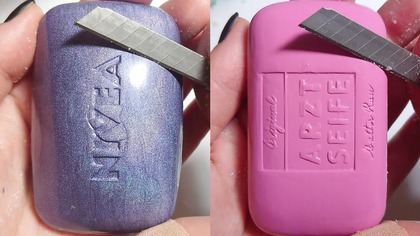 Soap Carving ASMR Relaxing Sounds no talking Satisfying ASMR Video #soapcarving #soapcuttingvideo