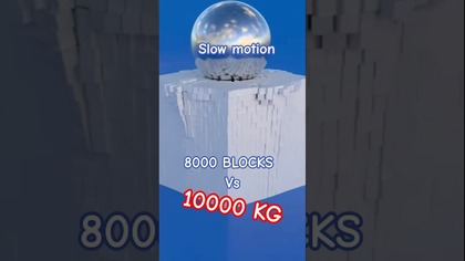 8000 blocks vs 10000 KG demolotion simulation