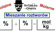 STĘŻENIE MOLARNE, MOLALNE.  MIESZANIE ROZTWORÓW R1% + R2%  mol/kg #chemia