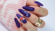 purple valentines nails art tutorial / Elisium Nails