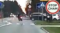 Wymuszenie na pędzącym motocykliście, wywrotka i ucieczka #1825 Wasze Filmy