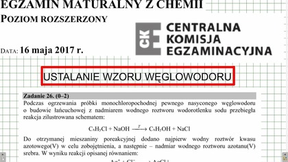 ZADANIE 26 CKE 2017 MAJ USTALANIE WZORU WĘGLOWODORU