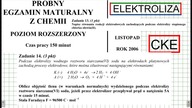 ZADANIE 13 I 14 CKE 2006 LISTOPAD ELEKTROLIZA.  #chemia #chemistry