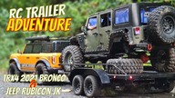 RC Traxxas TRX-4 2021 Bronco In a rescue operation with Jeep Rubicon JK