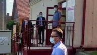 LR prezidentas Gitanas Nausėda Dieveniškėse.  Prezydent Litwy Gitanas Nausėda w Dziewieniszkach.