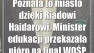 Poznała to miasto dzięki Riadowi Haidarowi.  Minister edukacji przekazała pióro na finał WOŚP
