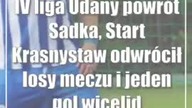 IV liga: Udany powrót Sadka, Start Krasnystaw odwrócił losy meczu i jeden gol wicelidera