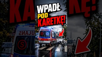 Sekunda nieuwagi na przejściu i zrobiło się naprawdę groźnie  #shorts #droga #uwaga #karetka