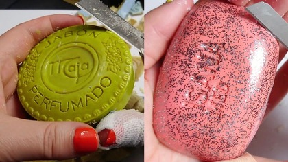 Soap Carving ASMR Relaxing Sounds no talking Satisfying ASMR Video