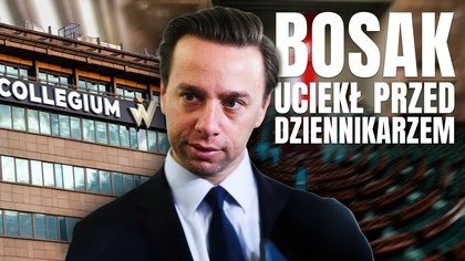 TAK UCIEKA KRZYSZTOF BOSAK.  NIE CHCIAŁ ODPOWIEDZIEĆ NA JEDNO PYTANIE