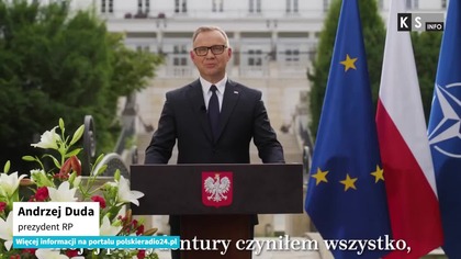 - Od pierwszego do ostatniego dnia mojej prezydentury czyniłem wszystko, co tylko możliwe, by zapewnić Polkom i Polakom bezpieczeństwo i rozwój - mówił Andrzej Duda w czasie swojego pożegnalnego orędzia. Prezydent podsumował 10 lat swojej kadencji.

Więcej: https://polskieradio24.pl/artykul/3561168,oredzie-prezydenta-andrzej-duda-podsumowal-dwie-kadencje
-------------------------------------
Oglądaj serwis informacyjny codziennie w KS Info.
Więcej informacji na portalu: https://polskieradio24.pl

WSZYSTKIE PRAWA ZASTRZEŻONE