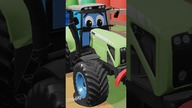 In a Small village Surrounded by green hills lived a green tractor named Rufus.