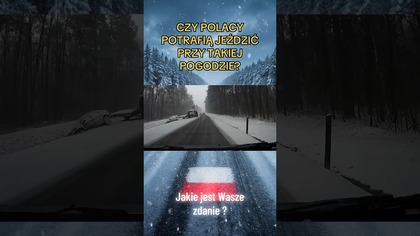 Śnieg, ślisko i auta w rowach Czy Polacy umieją jeździć zimą? #zima #ślisko #poślizg #kierowcy