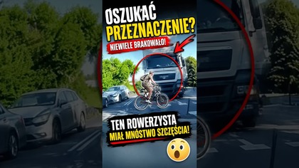 O włos od tragedii!  Kierowca zdążył zareagować.  #rowerzysta #droga #shorts #polskiedrogi