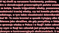 Cimoszewicz o porównaniu rządów PIS do rządów Putina przez der Spiegel