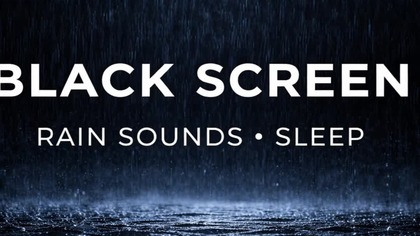12H Rain on Leaves ASMR  Black Screen  Soft Detail for Sleep