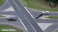 POLICYJNY DRON ZAREJESTROWAŁ WYPADEK DROGOWY