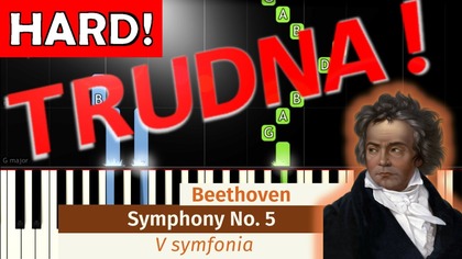  V symfonia (L.  van Beethoven) - Piano Tutorial (TRUDNA! wersja)  NUTY W OPISIE 
