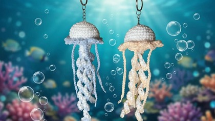 Szydełkowe Meduzy Jako Breloczki: Idealny Pomysł Na Prezent #677 PL/ENG