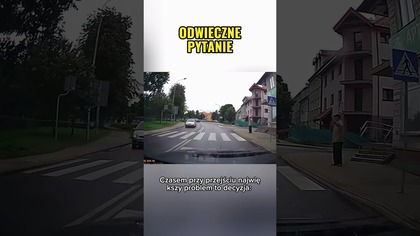 Krok czy stop?  Jedna decyzja, a napięcie rośnie #przejście #pieszy #droga