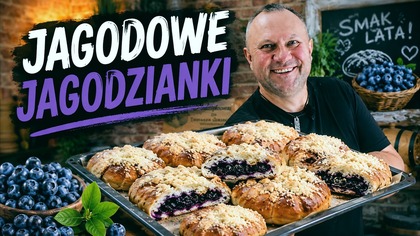 Miękkie, puszyste i pełne jagód  idealne jagodzianki / Oddaszfartucha