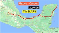 timelaps z cdmx cancun