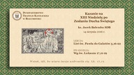 Kazanie na XIII Niedzielę po Zesłaniu Ducha Świętego  ks  Jacek Bałemba SDB  Kościół Katolicki