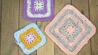 Kwadrat na szydełku, jak zrobić prosty kwadracik.  Crochet square.  prosty wzór szydełkowy #276