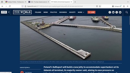Expanded Polish oil terminal will help Germany switch to seaborne oil supplies
