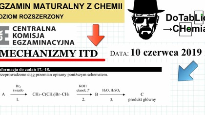 Organiczny produkt reakcji 1. ma jeden izomer o takim samym szkielecie węglowym. ZADANIE 17 i 18 CKE 2019 CZERWIEC #Chemia