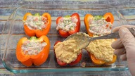 My favorite recipe for stuffed peppers! Oven baked peppers!