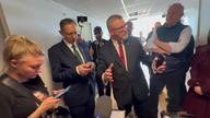 Interwencji w szpitalu w Oleśnicy. Grzegorz Braun i Roman Fritz (16.04.2025)