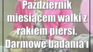 Październik miesiącem walki z rakiem piersi.  Darmowe badania i konsultacje