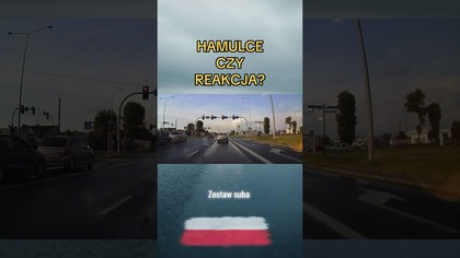 Hamował do końca ale było za późno.  Winne hamulce czy sekunda zwłoki? #kolizja #drogi #uwaga