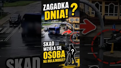 Zagadka dnia  Skąd nagle wzięła się osoba na hulajnodze? Zauważyłeś ją od razu? #hulajnoga #droga