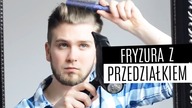 Układanie męskich włosów - fryzura z odcięciem (z przedziałkiem) + tricki