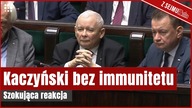 Reakcja Kaczyńskiego na odebranie mu immunitetu