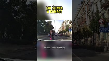 Jak śliwka w kompot  Nie na pasach i prosto na policję  #polskiekierowcy #mandat