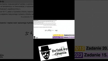 Chlorek wapnia tworzy rozpuszczalne hydraty #shorts #shortvideo #chemia #chemistry #umed #cke